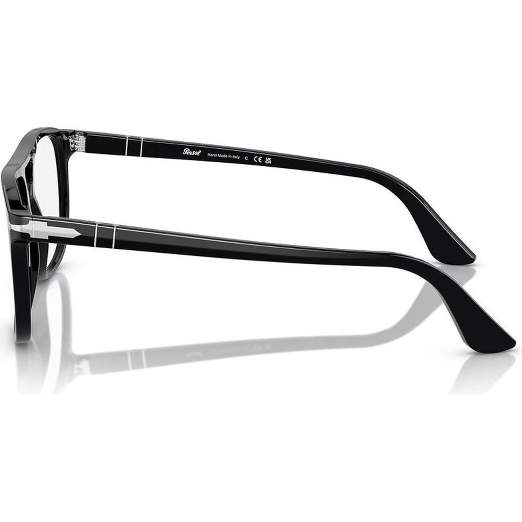 Greta PO3329V, Black/Clear Lenses 54 Eye Size