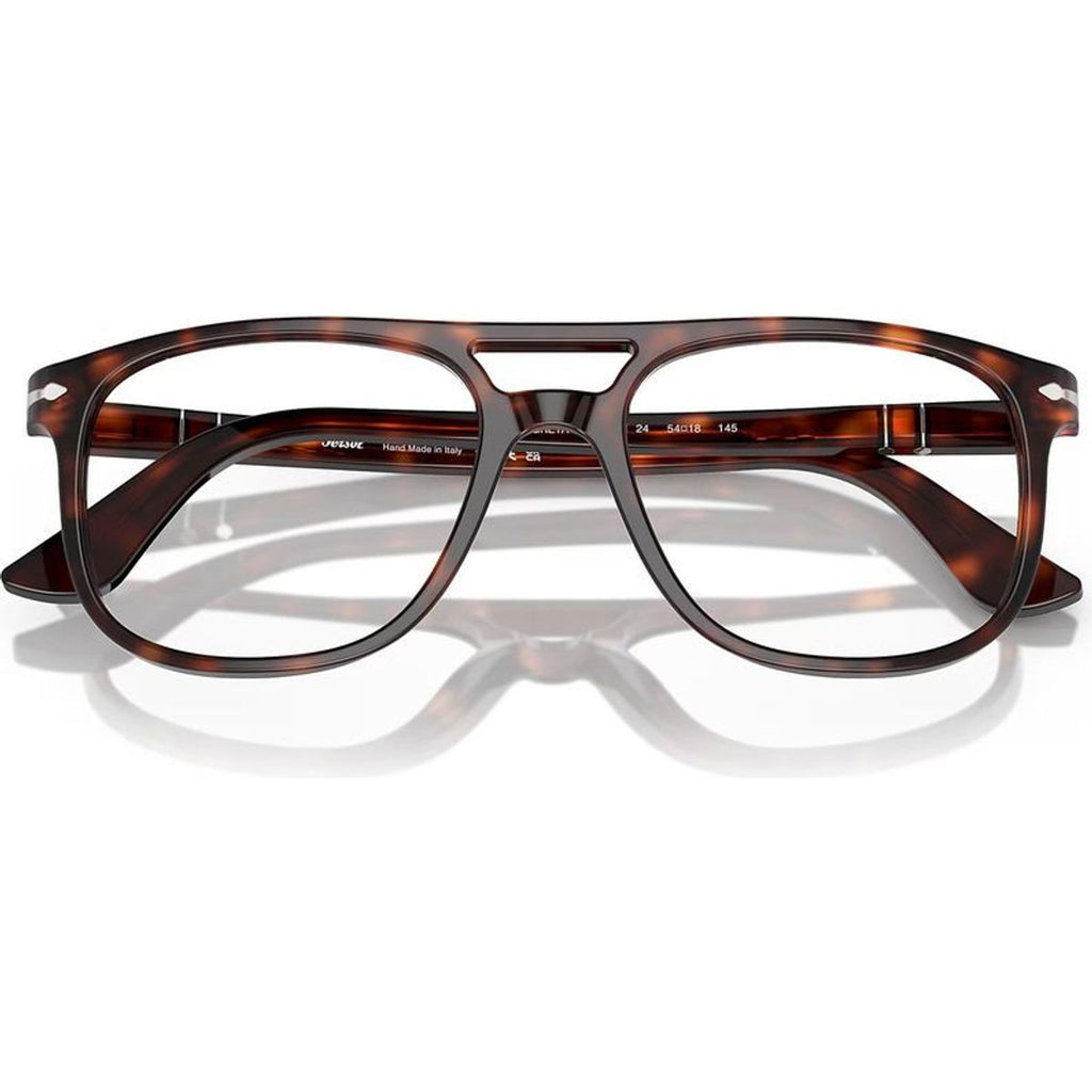 Greta PO3329V, Havana/Clear Lenses 54 Eye Size