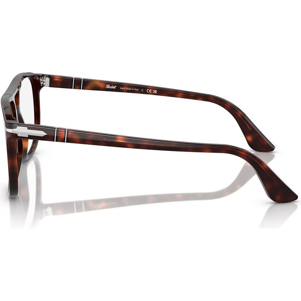 Greta PO3329V, Havana/Clear Lenses 54 Eye Size