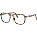 Jacques PO3359V, Black Brown/Clear Lenses 53 Eye Size
