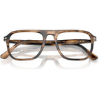 Jacques PO3359V, Black Brown/Clear Lenses 53 Eye Size