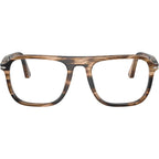 Jacques PO3359V, Black Brown/Clear Lenses 53 Eye Size