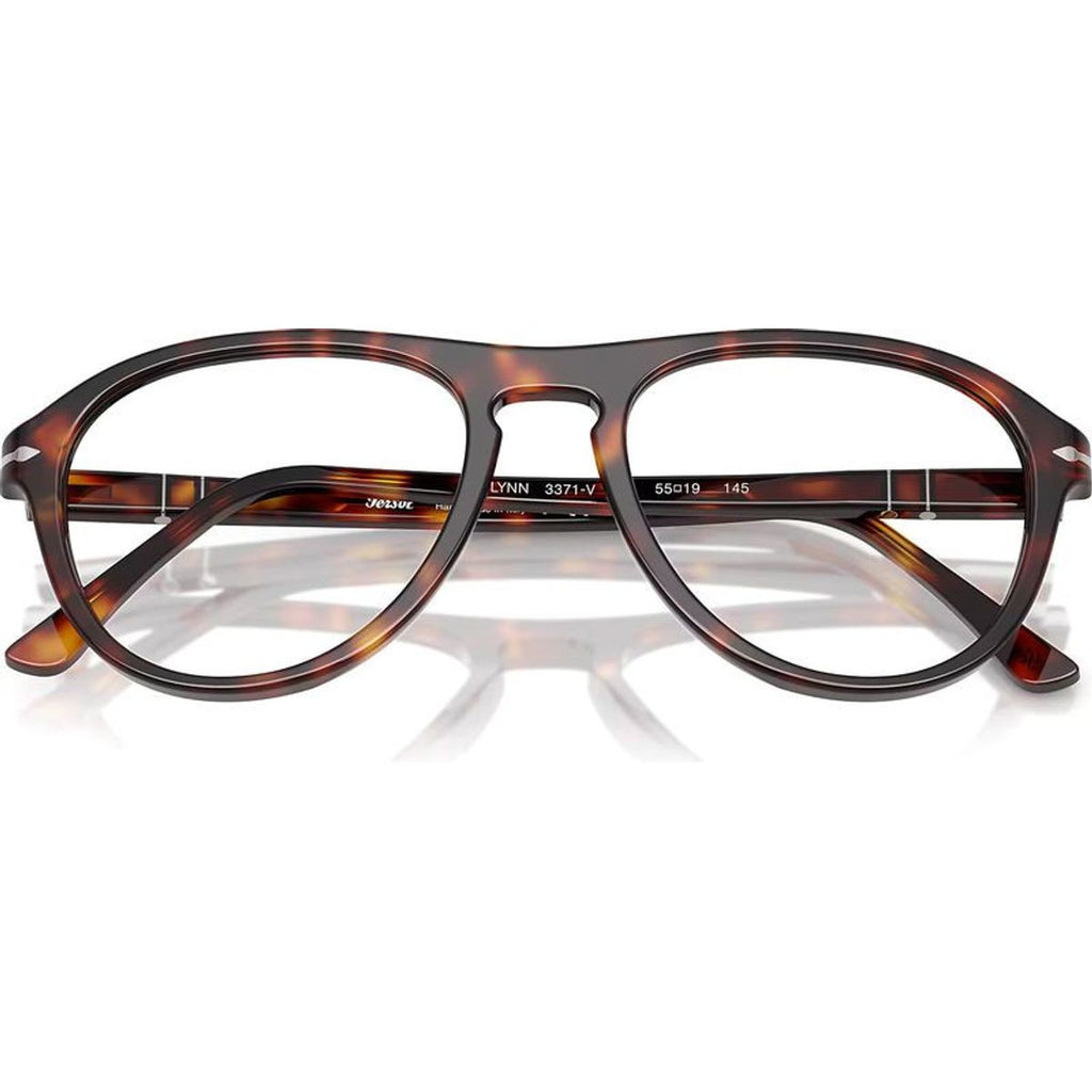 Lynn PO3371V, Havana/Clear Lenses 53 Eye Size