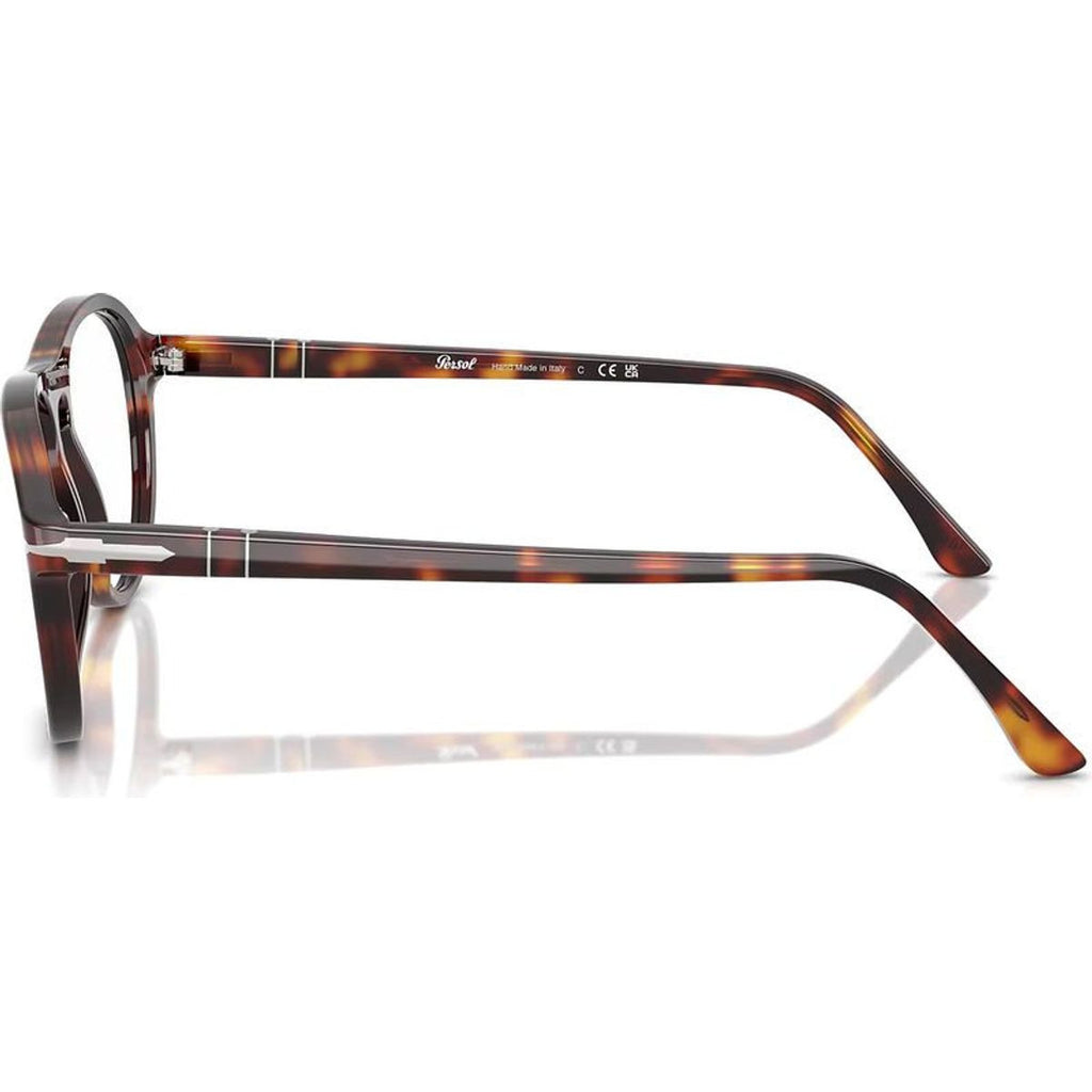 Lynn PO3371V, Havana/Clear Lenses 53 Eye Size
