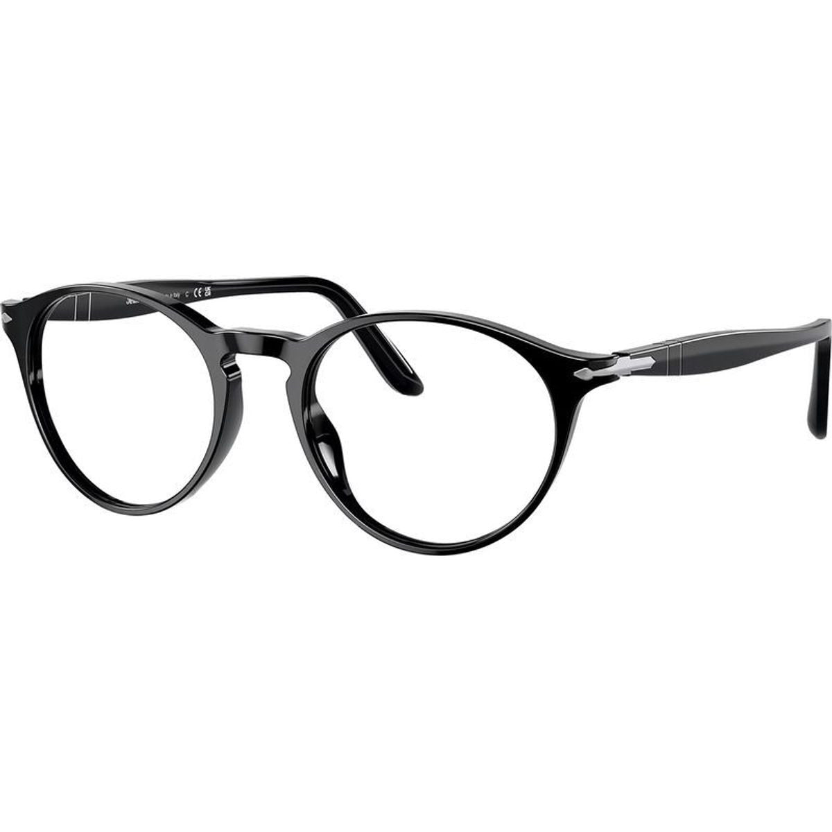 PO3092V, Black/Clear Lenses 50 Eye Size