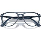 PO3160V, Transparent Denim/Clear Lenses