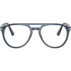 PO3160V, Transparent Denim/Clear Lenses