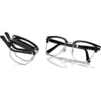 PO3375V, Black and Silver/Clear Lenses 52 Eye Size
