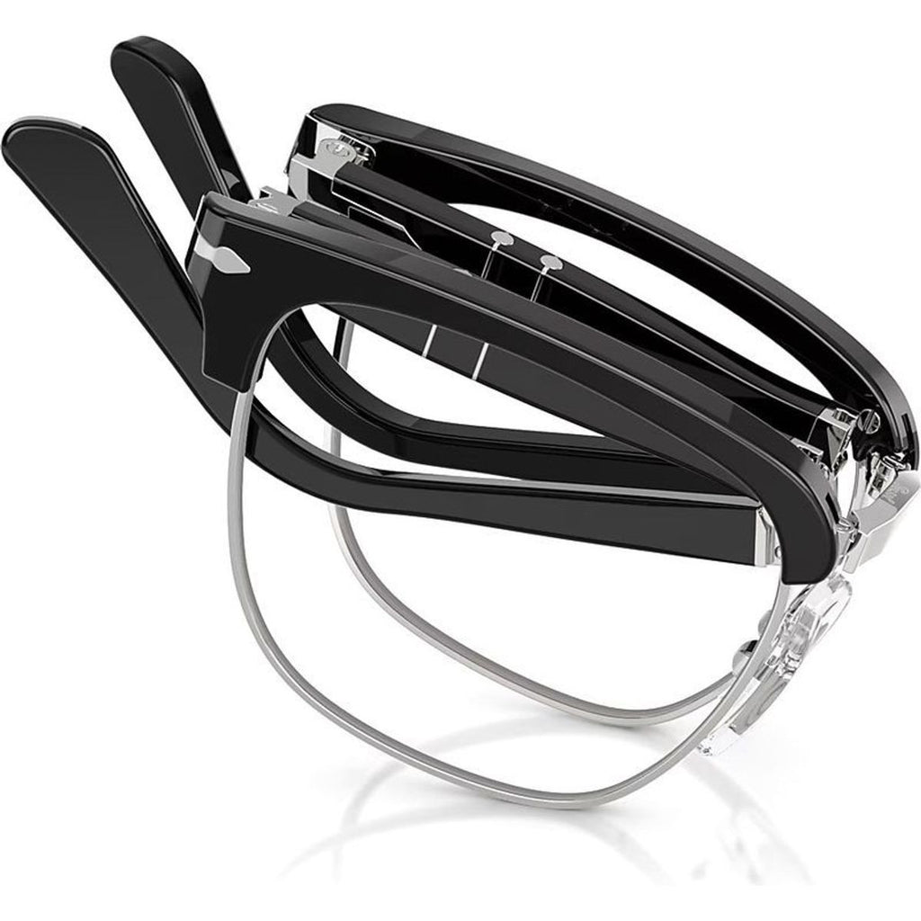 PO3375V, Black and Silver/Clear Lenses 52 Eye Size