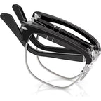 PO3375V, Black and Silver/Clear Lenses 52 Eye Size