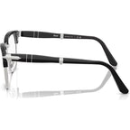PO3375V, Black and Silver/Clear Lenses 52 Eye Size