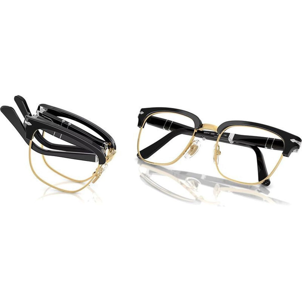 PO3375V, Black and Gold/Clear Lenses 52 Eye Size