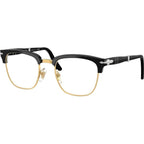 PO3375V, Black and Gold/Clear Lenses 52 Eye Size