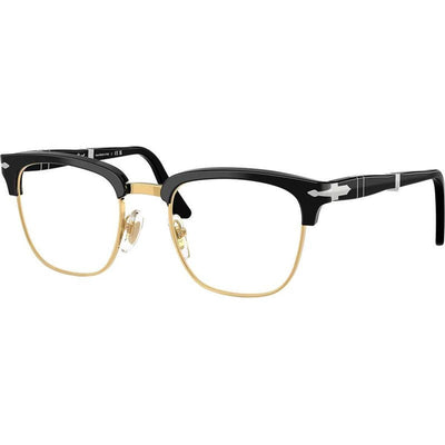 PO3375V, Black and Gold/Clear Lenses 52 Eye Size