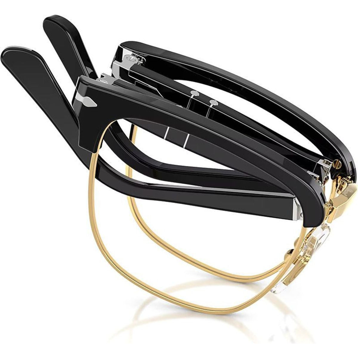 PO3375V, Black and Gold/Clear Lenses 52 Eye Size