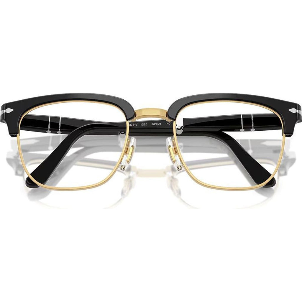 PO3375V, Black and Gold/Clear Lenses 52 Eye Size
