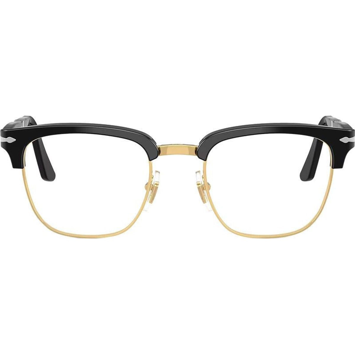PO3375V, Black and Gold/Clear Lenses 52 Eye Size