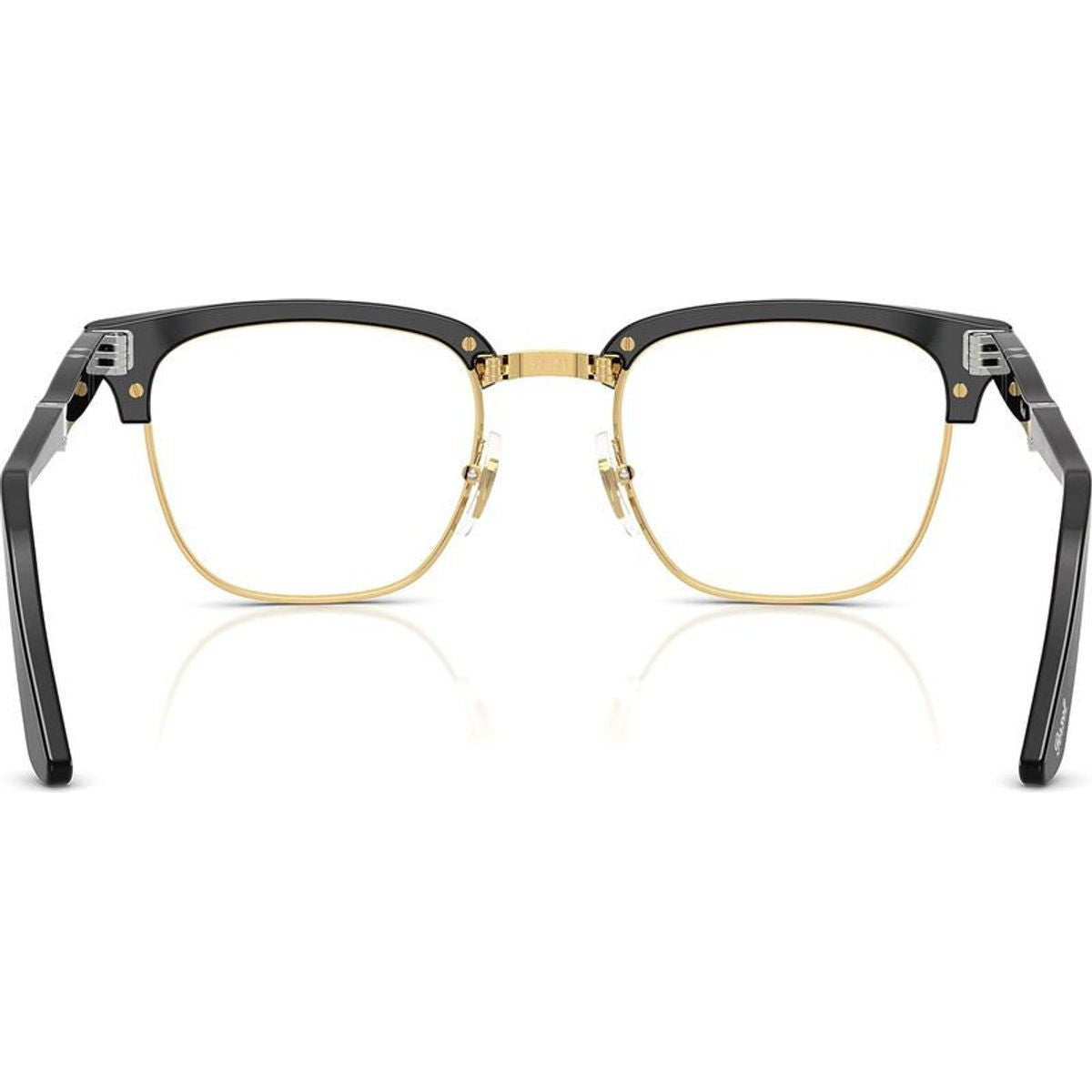 PO3375V, Black and Gold/Clear Lenses 52 Eye Size