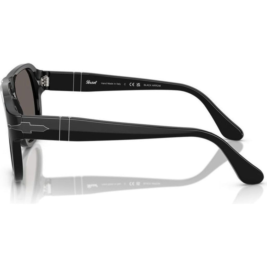 PO3310S, Black/Dark Grey Glass Lenses 57 Eye Size