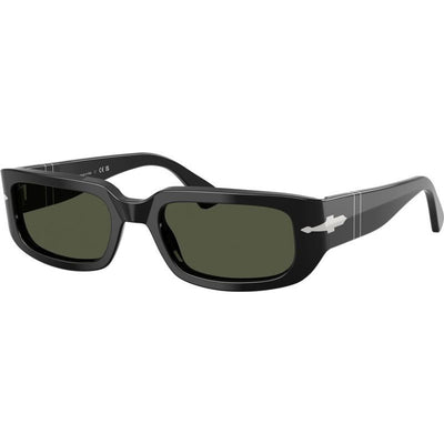 Mel PO3385S, Black/Green Glass Lenses 53 Eye Size