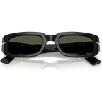 Mel PO3385S, Black/Green Glass Lenses 53 Eye Size