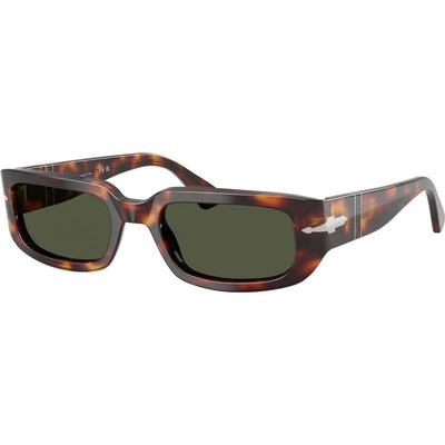 Mel PO3385S, Havana/Green Glass Lenses 53 Eye Size