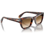 PO0091S, Havana/Brown Clear Gradient Glass Lenses 56 Eye Size