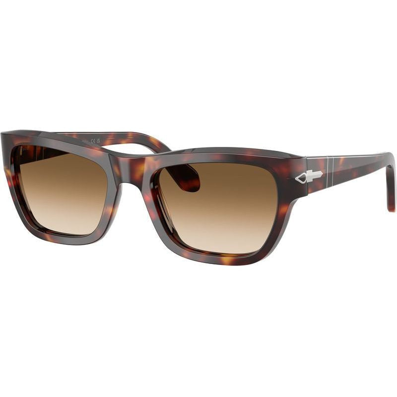 PO0091S, Havana/Brown Clear Gradient Glass Lenses 56 Eye Size