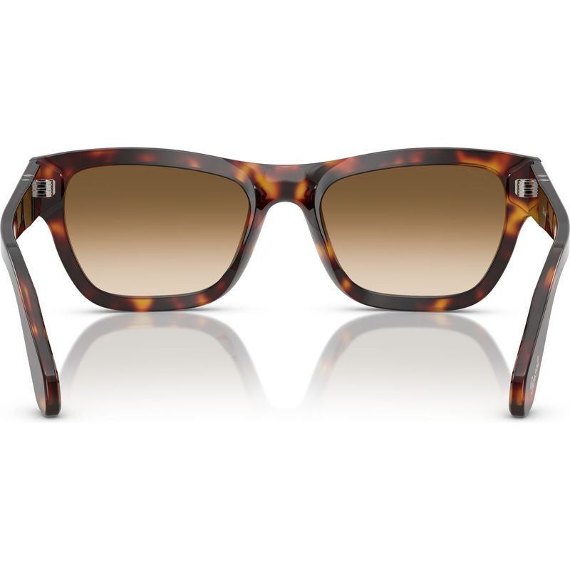 PO0091S, Havana/Brown Clear Gradient Glass Lenses 56 Eye Size