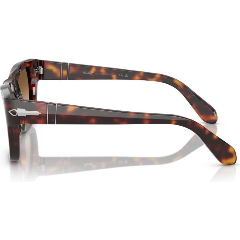 PO0091S, Havana/Brown Clear Gradient Glass Lenses 56 Eye Size