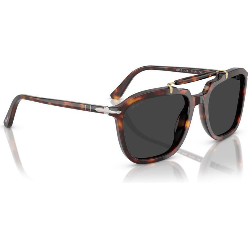 PO0203S, Havana/Black Glass Polarised Lenses 55 Eye Size