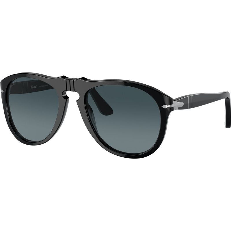 PO0649, Black/Blue Gradient Polarised Glass Lenses 54 Eye Size