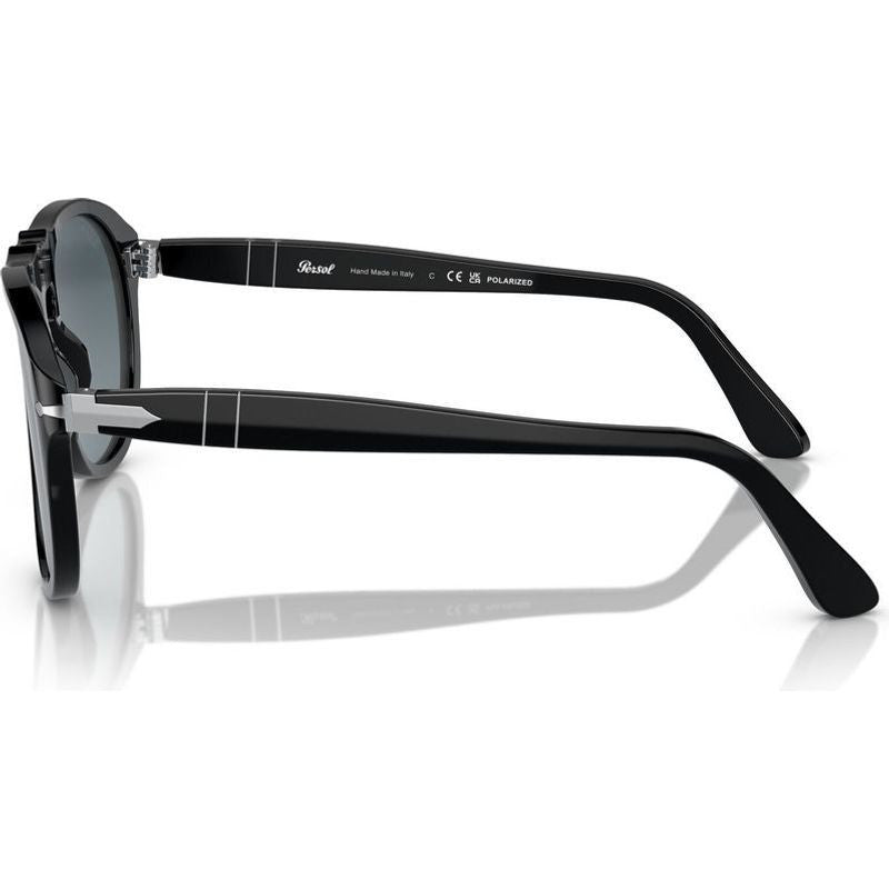 PO0649, Black/Blue Gradient Polarised Glass Lenses 54 Eye Size