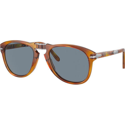 0PO0714SM Steve McQueen, Light Havana/Crystal Blue Glass Lenses