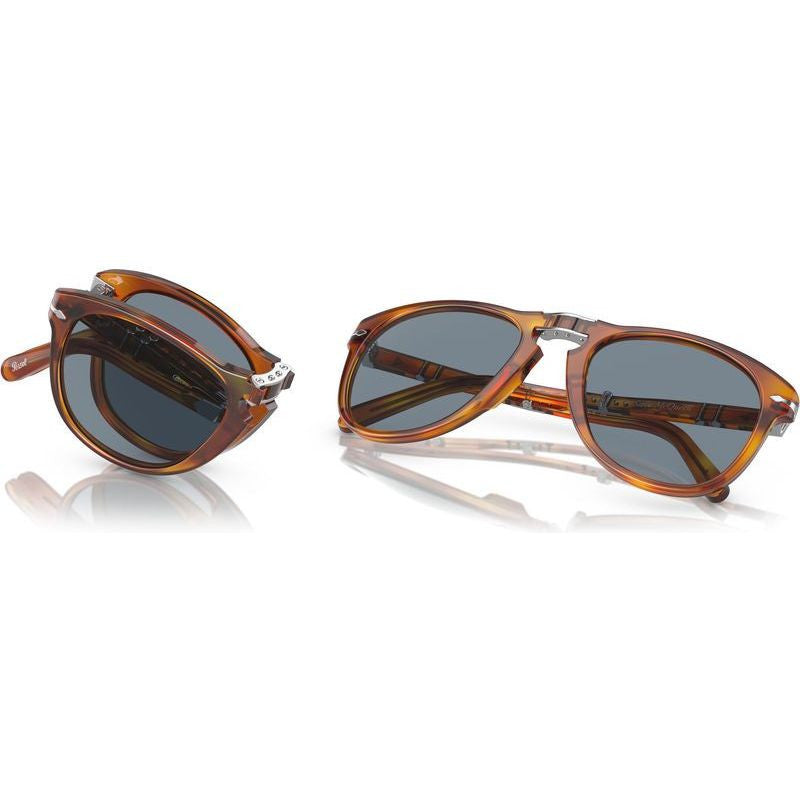 0PO0714SM Steve McQueen, Light Havana/Crystal Blue Glass Lenses