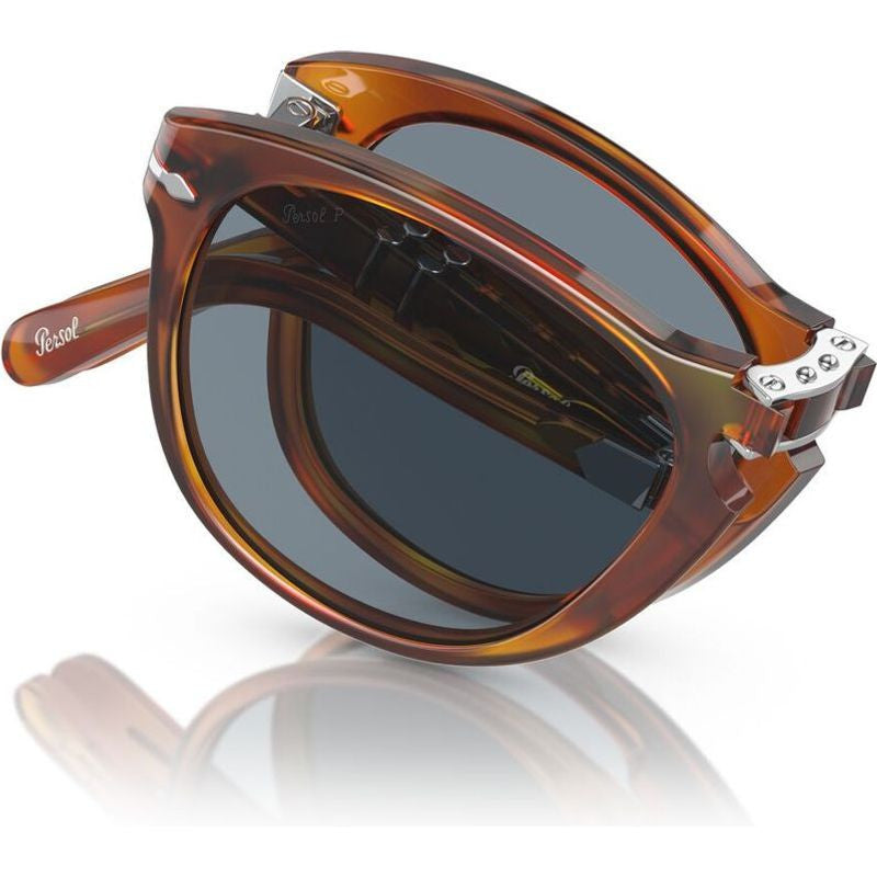 0PO0714SM Steve McQueen, Light Havana/Crystal Blue Glass Lenses