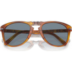 0PO0714SM Steve McQueen, Light Havana/Crystal Blue Glass Lenses
