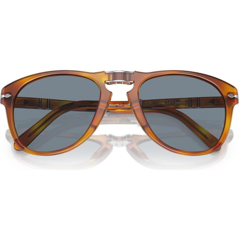 0PO0714SM Steve McQueen, Light Havana/Crystal Blue Glass Lenses