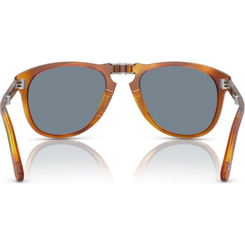 0PO0714SM Steve McQueen, Light Havana/Crystal Blue Glass Lenses