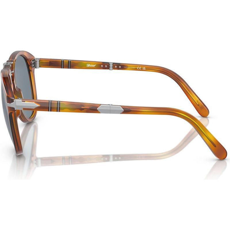 0PO0714SM Steve McQueen, Light Havana/Crystal Blue Glass Lenses