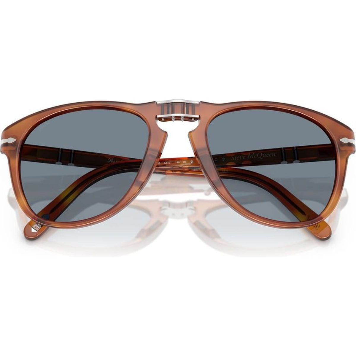 0PO0714SM Steve McQueen, Terra Di Siena/Light Blue Glass Lenses