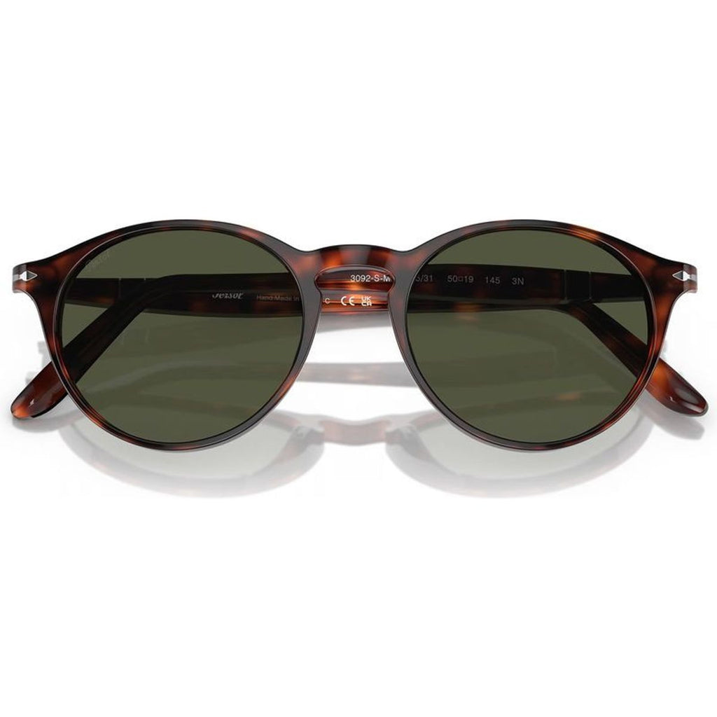 PO3092SM, Havana/Green Glass Lenses