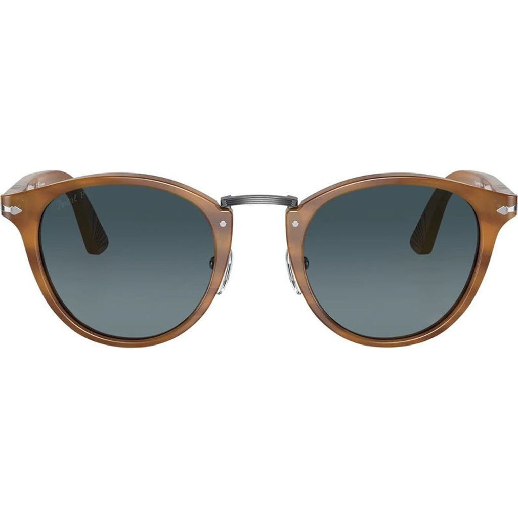 PO3108S, Striped Brown/Light Blue Gradient Polarised Glass Lenses