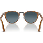 PO3108S, Striped Brown/Light Blue Gradient Polarised Glass Lenses