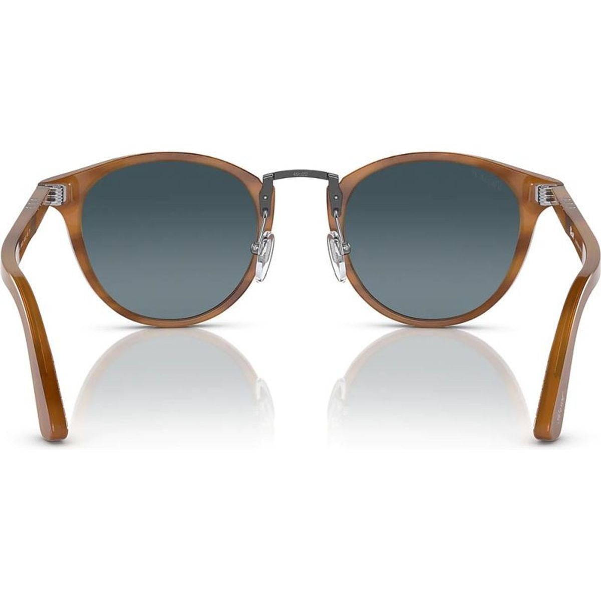 PO3108S, Striped Brown/Light Blue Gradient Polarised Glass Lenses