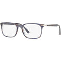 PO3189V, Striped Grey/Clear Lenses 55 Eye Size