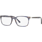 PO3189V, Striped Grey/Clear Lenses 55 Eye Size