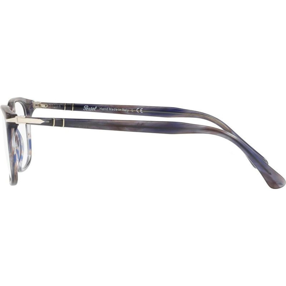 PO3189V, Striped Grey/Clear Lenses 55 Eye Size