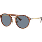 PO3264S, Terra Di Siena/Light Blue Glass Lenses