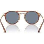 PO3264S, Terra Di Siena/Light Blue Glass Lenses